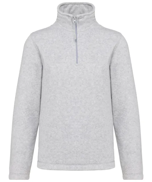 K912 - Enzo - Fleece met ritskraag Ash Heather