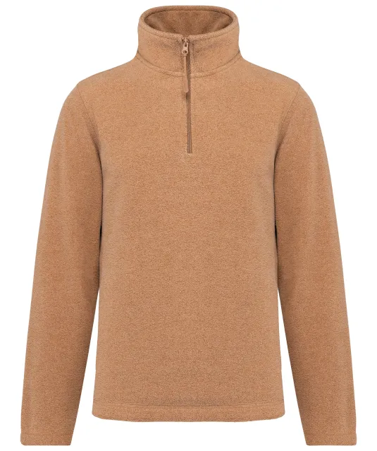 K912 - Enzo - Fleece met ritskraag Camel Heather