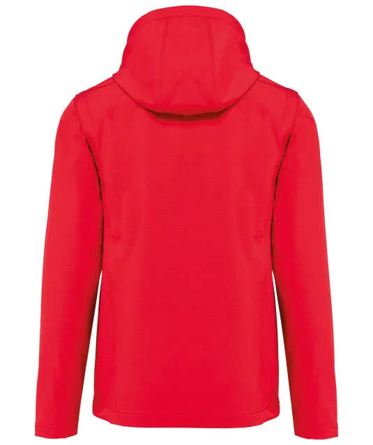 K422 - 3-laagse uniseks softshelljas met afneembare capuchon en mouwen Red