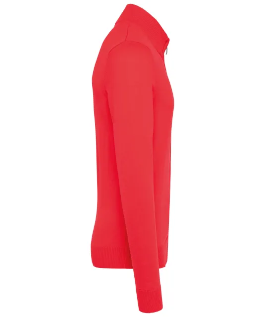 K961 - Heren cardigan met rits Red