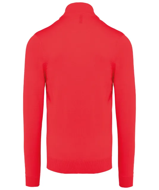 K961 - Heren cardigan met rits Red