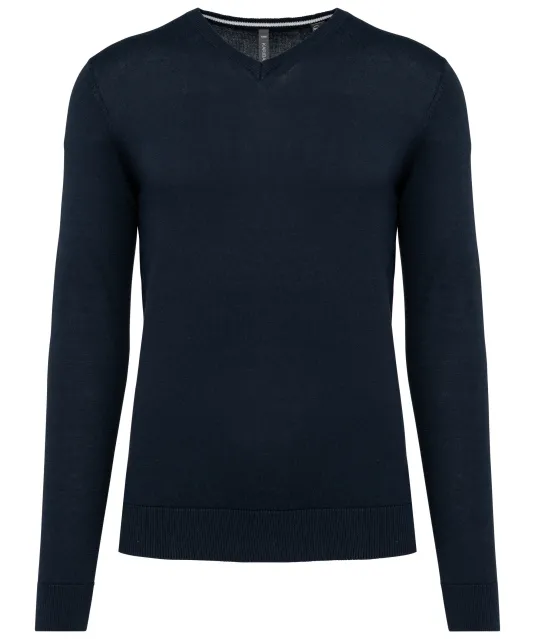 K980 - Ecologische herentrui met V-hals Navy
