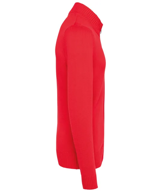 K971 - Heren cardigan met rits Red