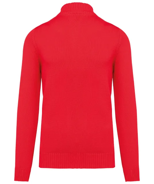 K971 - Heren cardigan met rits Red
