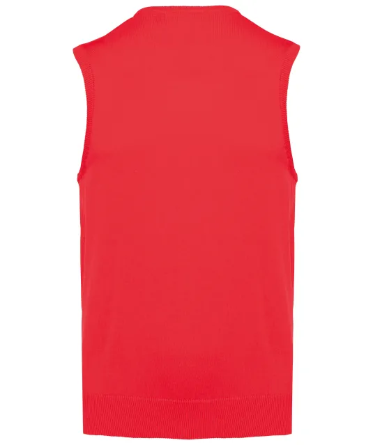 K969 - Heren spencer met v-hals Red