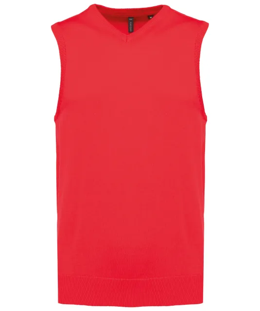 K969 - Heren spencer met v-hals Red