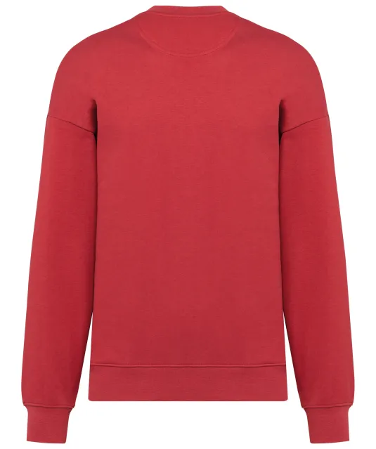 K4032 - Ecologische oversized uniseks sweater met ronde hals Terracotta Red