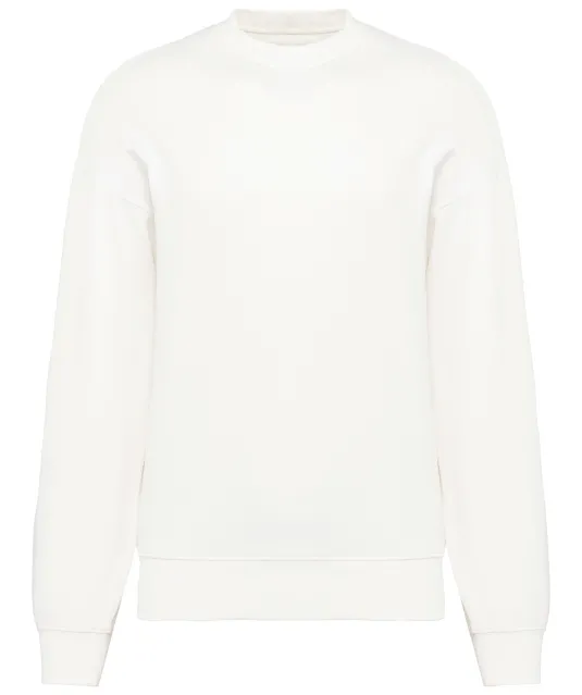 K4032 - Ecologische oversized uniseks sweater met ronde hals Off White