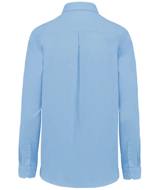 K585 - Damesoverhemd met lange mouwen van katoen Nevada Sky Blue