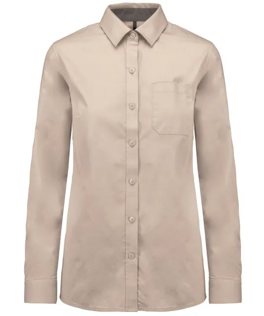 K585 - Damesoverhemd met lange mouwen van katoen Nevada Angora