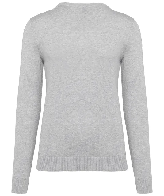 K980 - Ecologische herentrui met V-hals Light grey heather