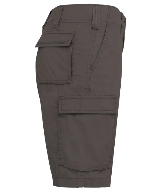 K756 - Lichte damesbermuda met diverse zakken Light Charcoal