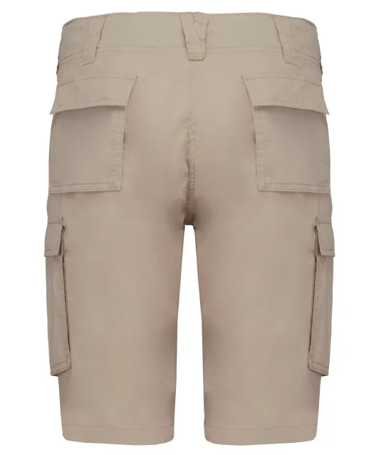 K756 - Lichte damesbermuda met diverse zakken Beige