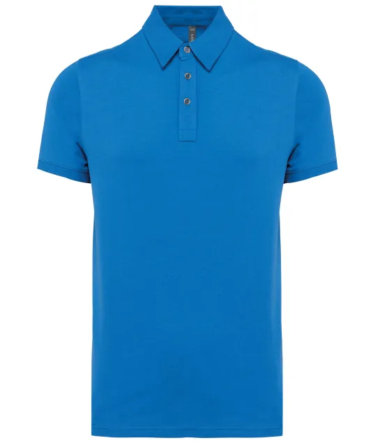K262 - Herenpolo korte mouwen van jersey Light Royal Blue