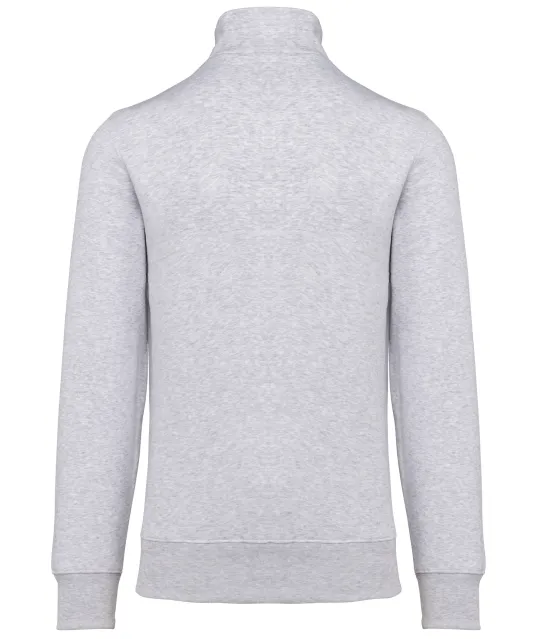 K487 - Sweater met ritskraag Ash Heather