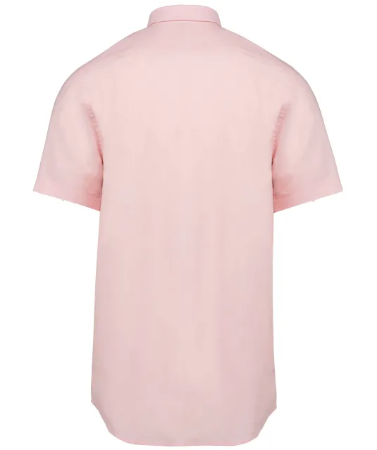 K535 - Heren Oxford overhemd korte mouwen Oxford Pale Pink