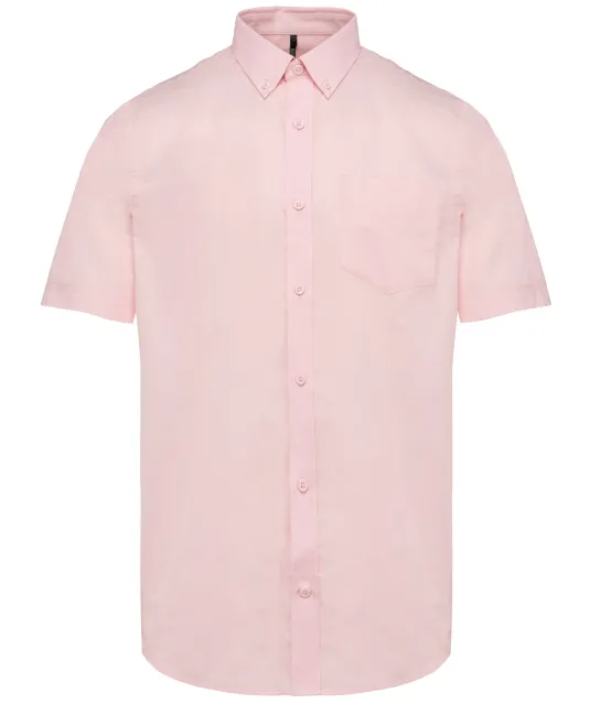 K535 - Heren Oxford overhemd korte mouwen Oxford Pale Pink