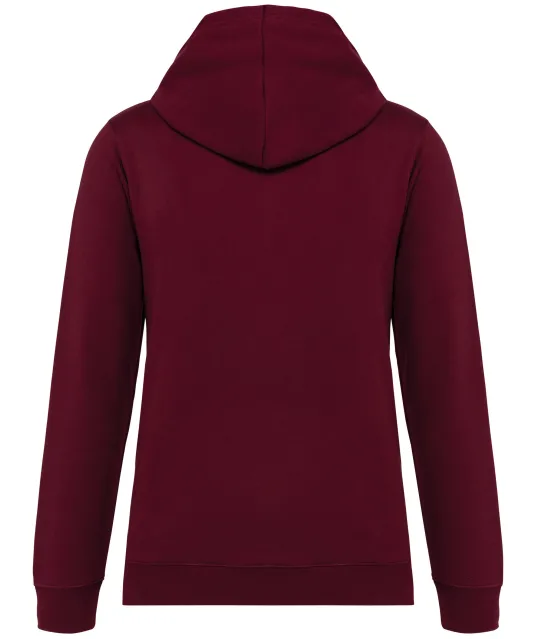 K446 - Sweater met contrasterende capuchon Wine / Navy