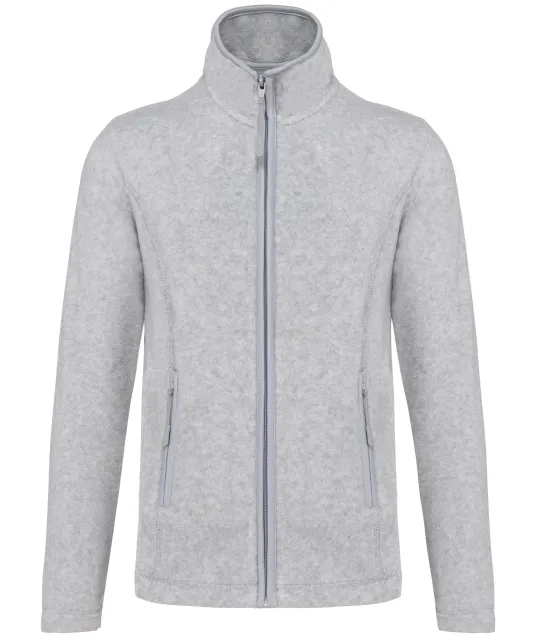 K907 - Microfleece met rits dames Ash Heather
