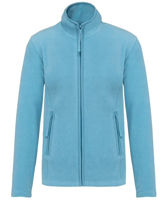K907 - Microfleece met rits dames Cloudy blue heather