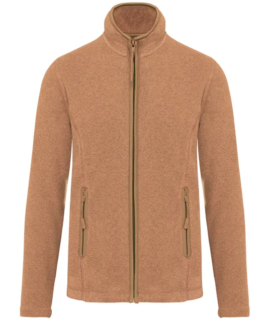K907 - Microfleece met rits dames Camel Heather