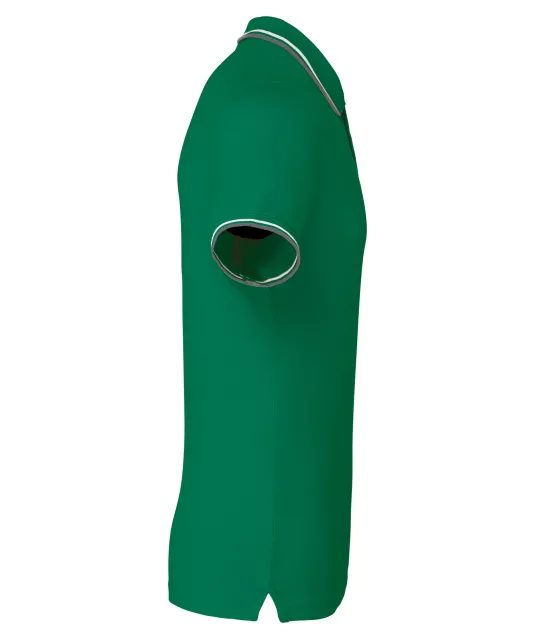 K250 - Polo korte mouwen Kelly green/Light grey/White