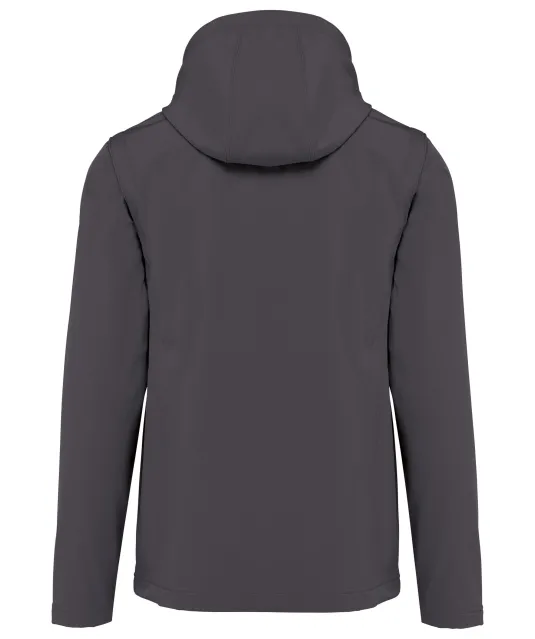 K422 - 3-laagse uniseks softshelljas met afneembare capuchon en mouwen Titanium