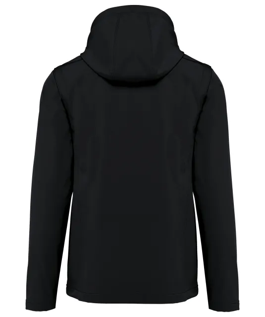 K422 - 3-laagse uniseks softshelljas met afneembare capuchon en mouwen Black