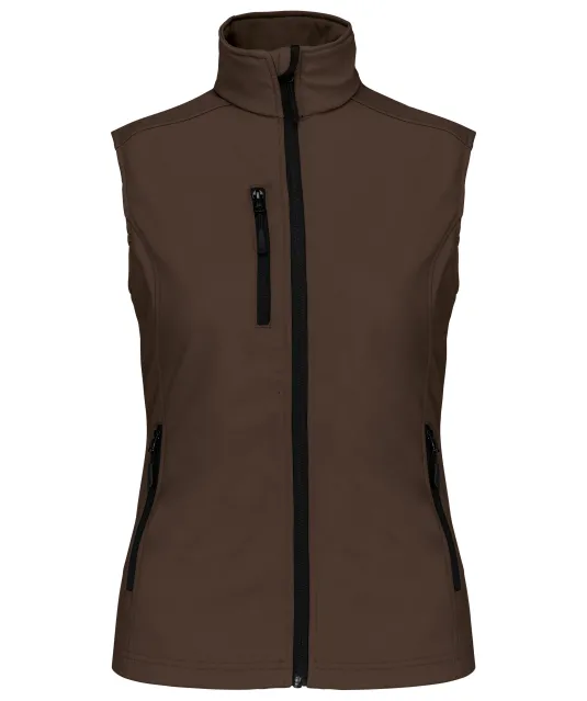 K404 - Dames softshell bodywarmer Chocolate