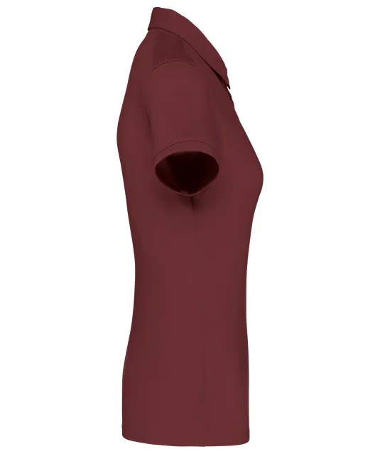 K263 - Damespolo korte mouwen van jersey Wine