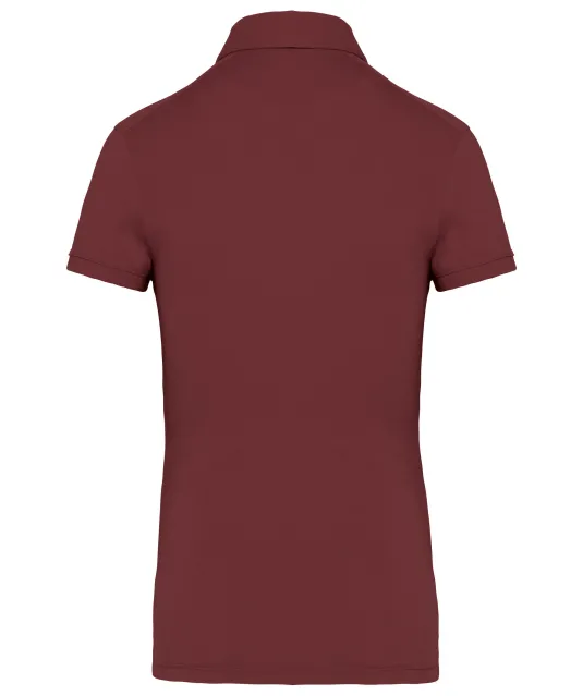 K263 - Damespolo korte mouwen van jersey Wine