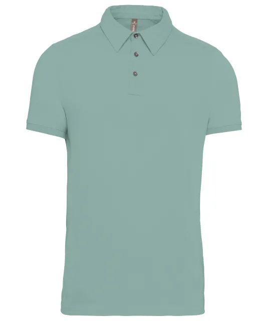 K262 - Herenpolo korte mouwen van jersey Sage