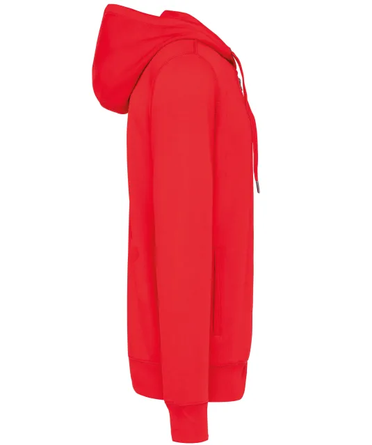 K4008 - Ecologische uniseks sweatvest met capuchon Red