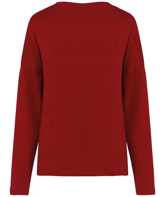 K471 - Damessweater “Loose fit” Hibiscus Red
