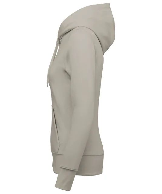 K4031 - Ecologische damessweater met capuchon en ritssluiting Clay