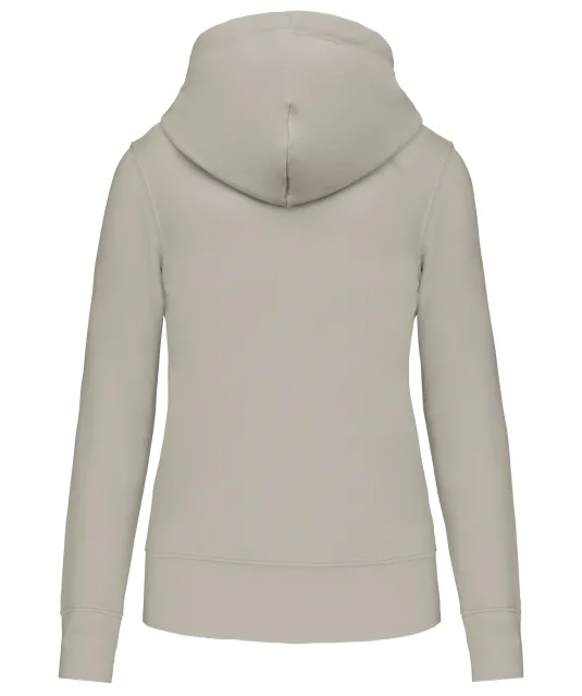 K4031 - Ecologische damessweater met capuchon en ritssluiting Clay