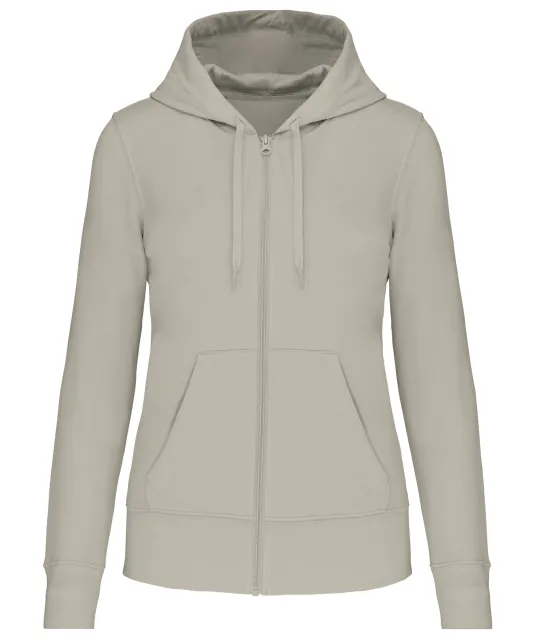 K4031 - Ecologische damessweater met capuchon en ritssluiting Clay