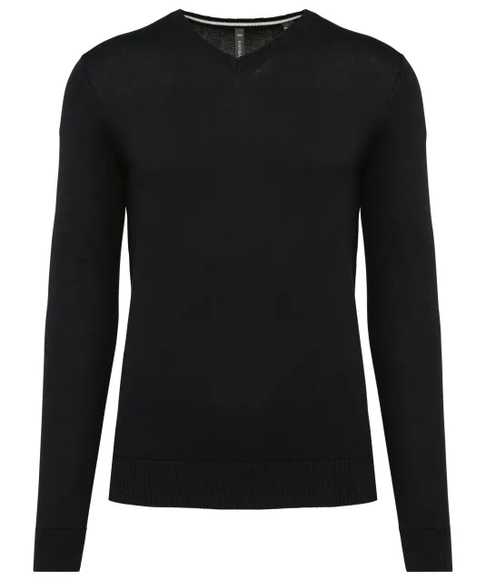 K980 - Ecologische herentrui met V-hals Black