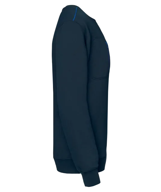 WK403 - Day To Day sweater zakje met contrasterende rits Navy / Royal Blue