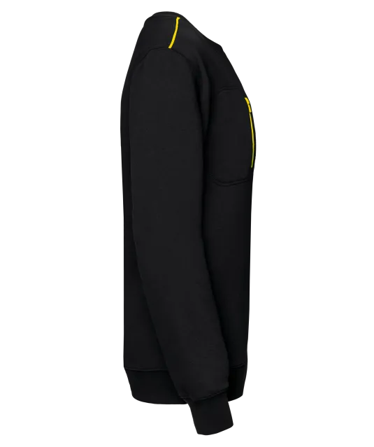WK403 - Day To Day sweater zakje met contrasterende rits Black / Yellow
