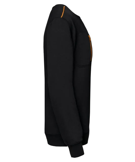 WK403 - Day To Day sweater zakje met contrasterende rits Black / Orange