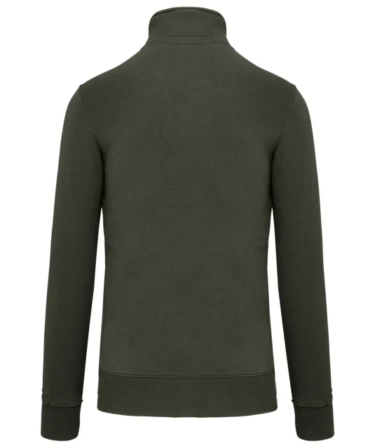 K487 - Sweater met ritskraag Dark Khaki