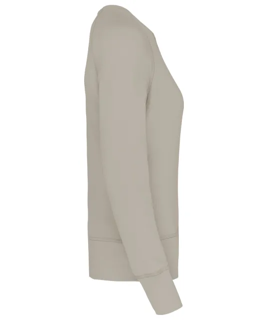 K481 - Damessweater BIO ronde hals raglanmouwen Clay
