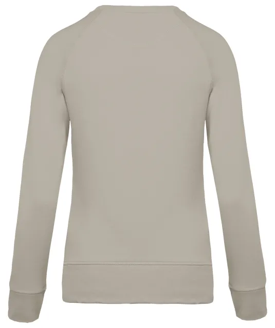 K481 - Damessweater BIO ronde hals raglanmouwen Clay
