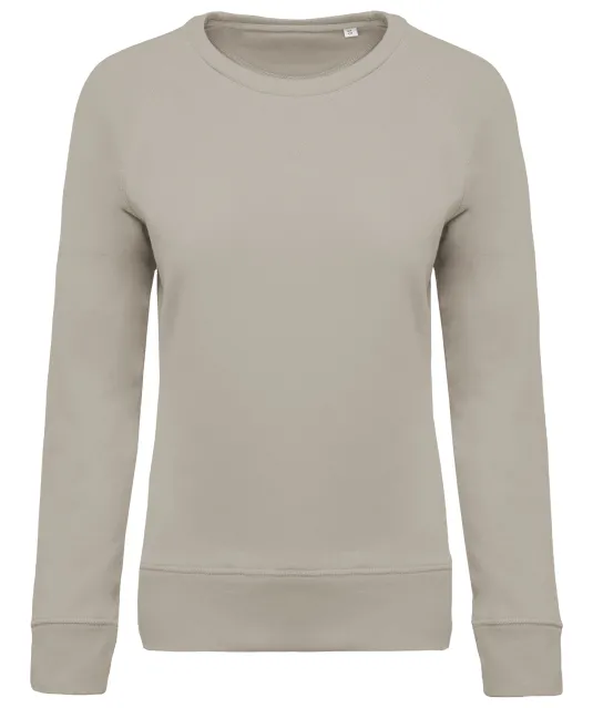 K481 - Damessweater BIO ronde hals raglanmouwen Clay