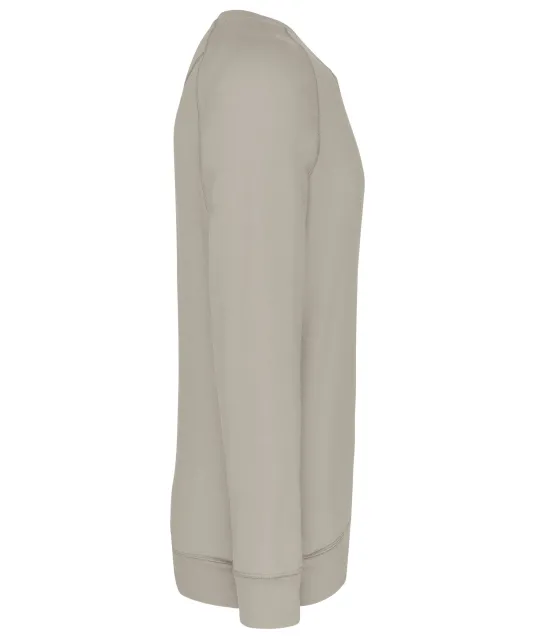 K480 - Herensweater BIO ronde hals raglanmouwen Clay