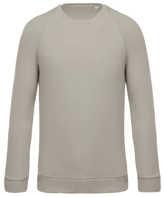 K480 - Herensweater BIO ronde hals raglanmouwen Clay