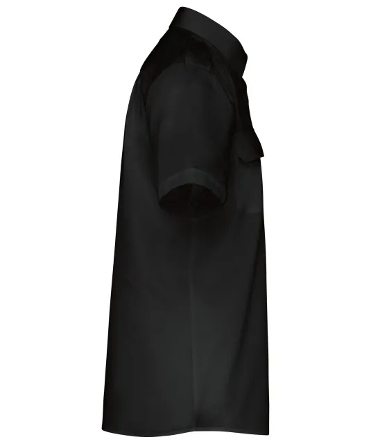 K503 - Herenpilootoverhemd korte mouwen Black