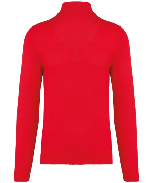 K970 - Heren pullover met ritskraag Red
