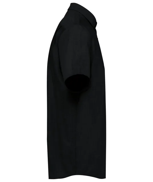 K535 - Heren Oxford overhemd korte mouwen Black